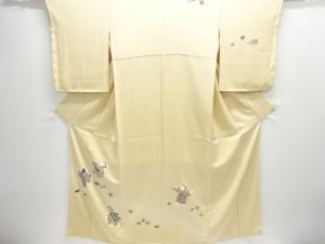 未使用品　作家物　手描き友禅　童子に玩具模様訪問着